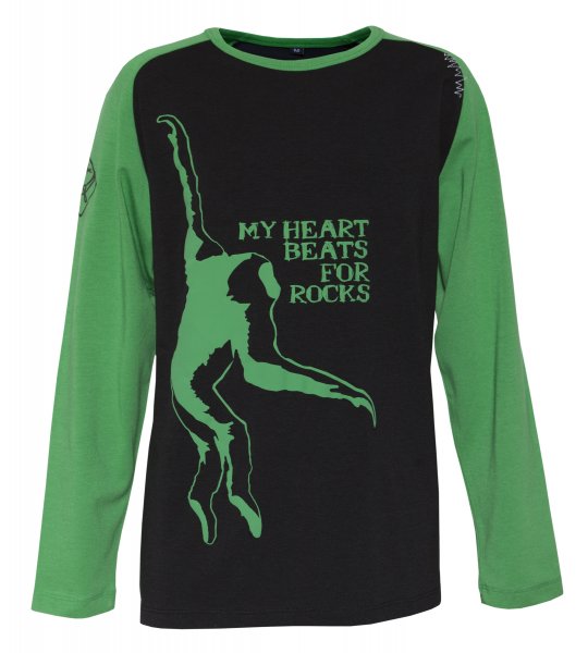 Chillaz Kids Shirt "Heart Beats" black/grass green
