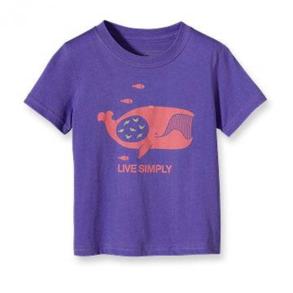 Patagonia Baby "Live Simply" Whale & Friends T-Shirt