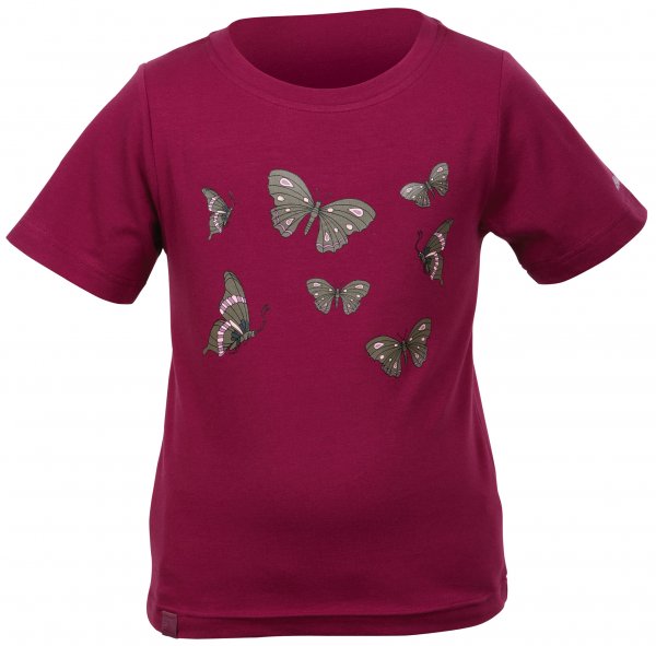 Bergans Kinder T-Shirt Butterfly Tee Dark Rose