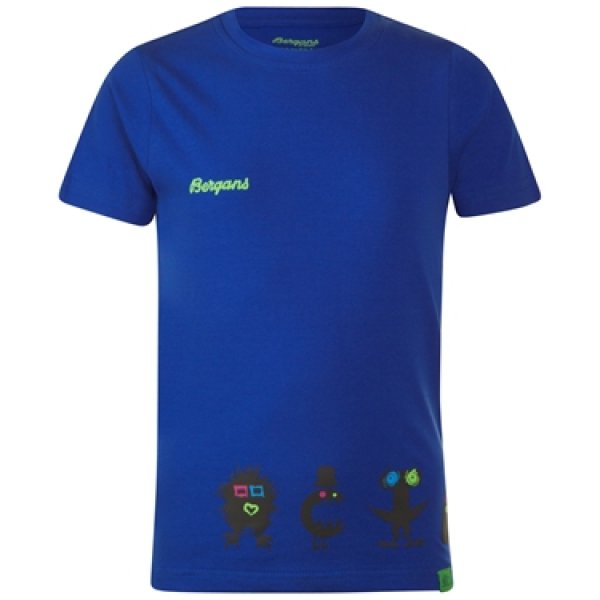 Bergans Kinder T-Shirt Monsters Kids Monster Tee cobalt blue