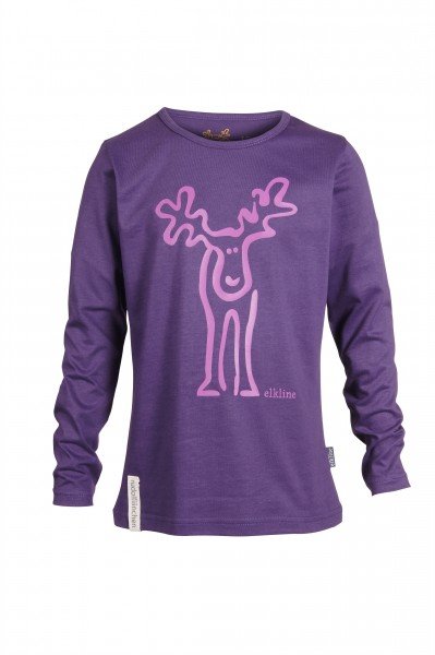Elkline Mädchen Langarm Shirt rudolfiiinchen aubergine
