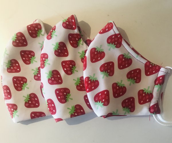 Mund-und Nasenschutz- Maske für Kinder Mädchen und Damen Erdbeeren